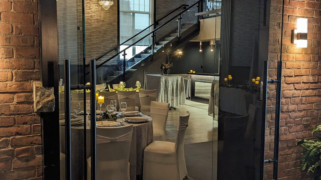 Stunning dining room setup at St James Gate